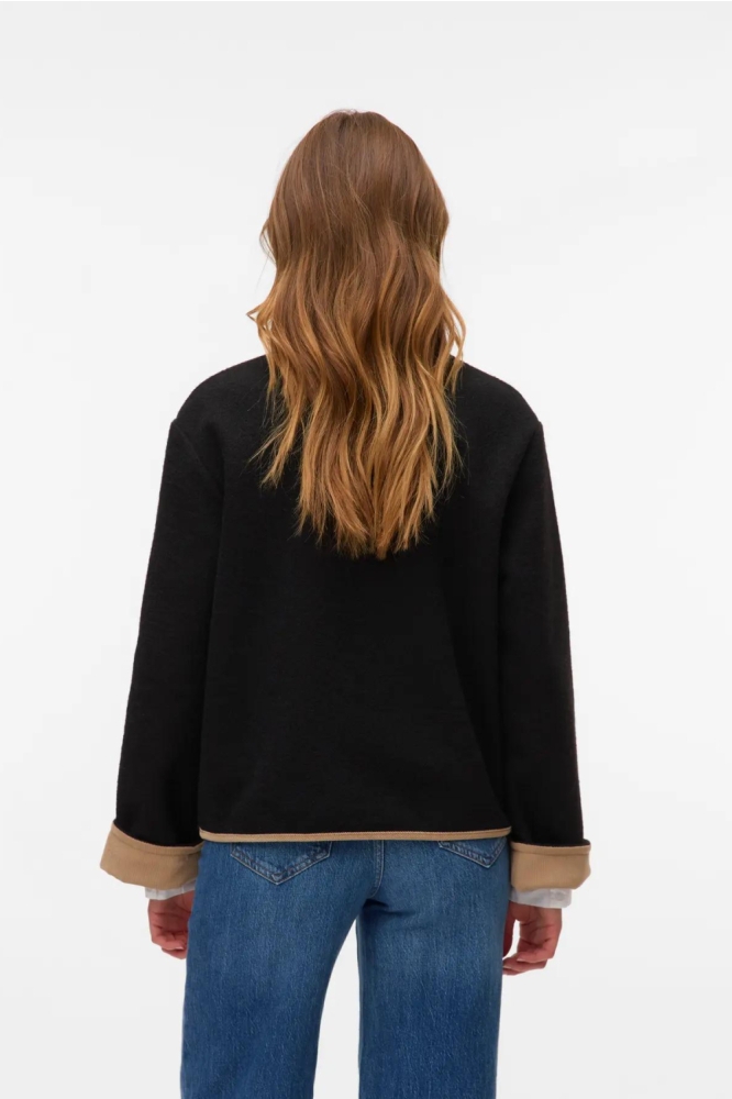 VMNANNIE SHORT JACKET 10333670 Black/SILVER MIN
